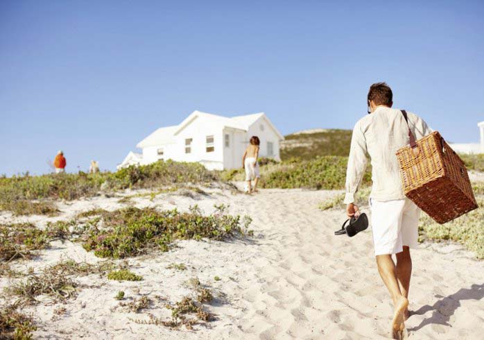 Strandhäuser und Ferienhäuser am Strand